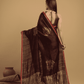 Matka Silk Jamdani Saree With Wine Red - 040