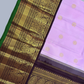 Handwoven Pure Gadwal Silk Saree  |  Lilac Purple