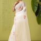 Handwoven Jamdani Muslin Saree | White | All-over Jamdani weaves