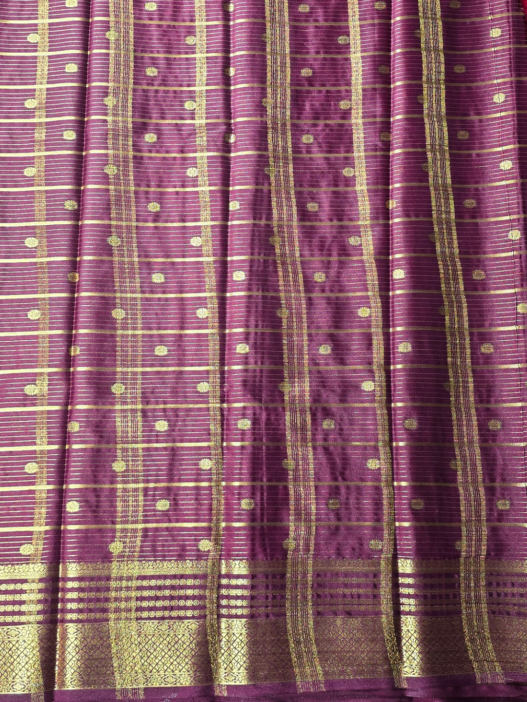 Classic Mysore Silk Saree  |  Coral Pink