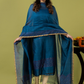 Handwoven Jamdani cotton Unstitched 2-piece Kurti | Peacock Teal Blue