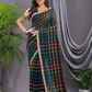 Handloom Khadi Cotton Saree With Rich Black - 004