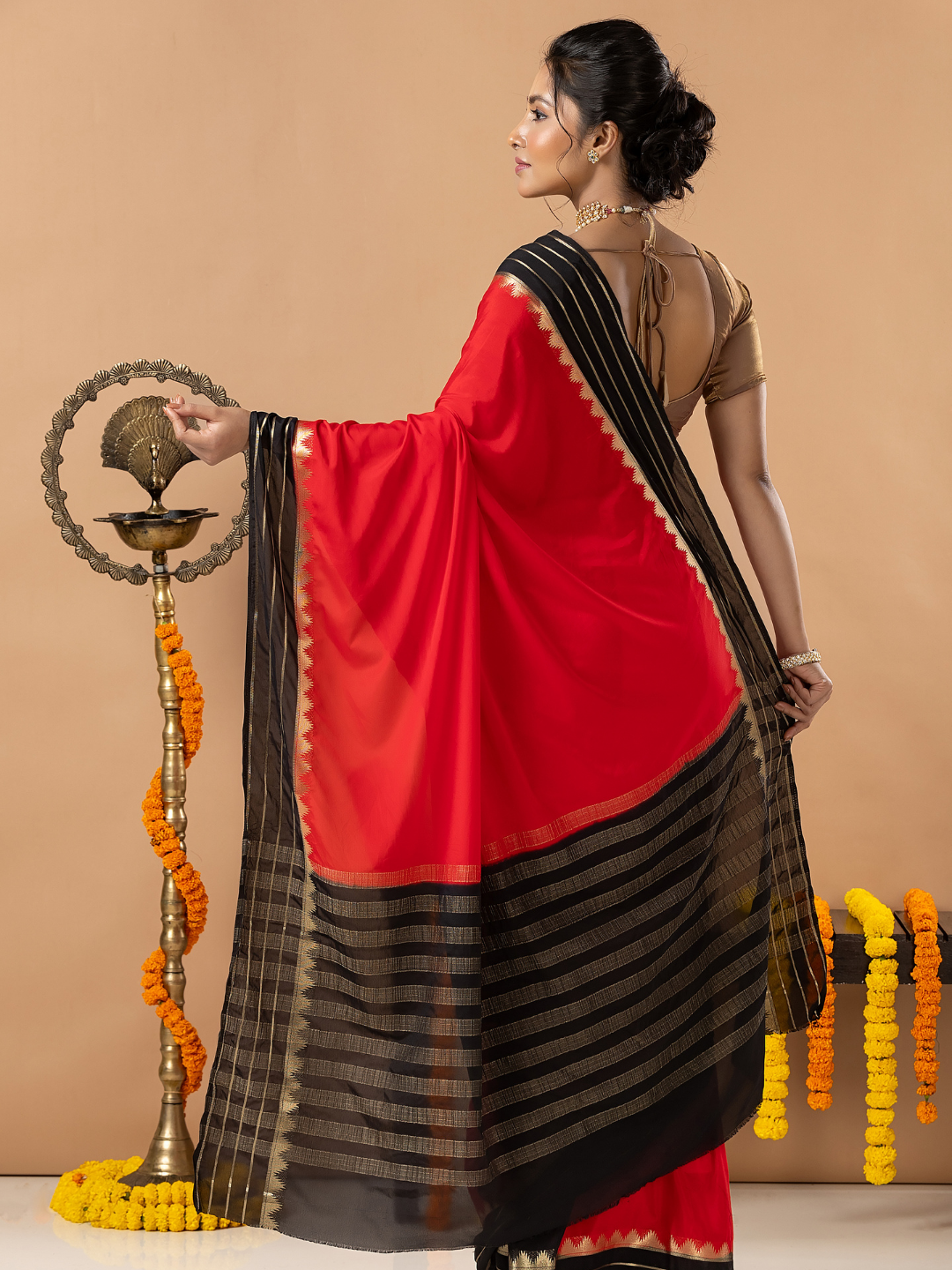 Classic Mysore Semi Silk Saree | Classic Red