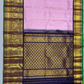 Handwoven Pure Gadwal Silk Saree  |  Lilac Purple