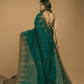 Jamdani Saree With Teal Green - 06 - indeloom