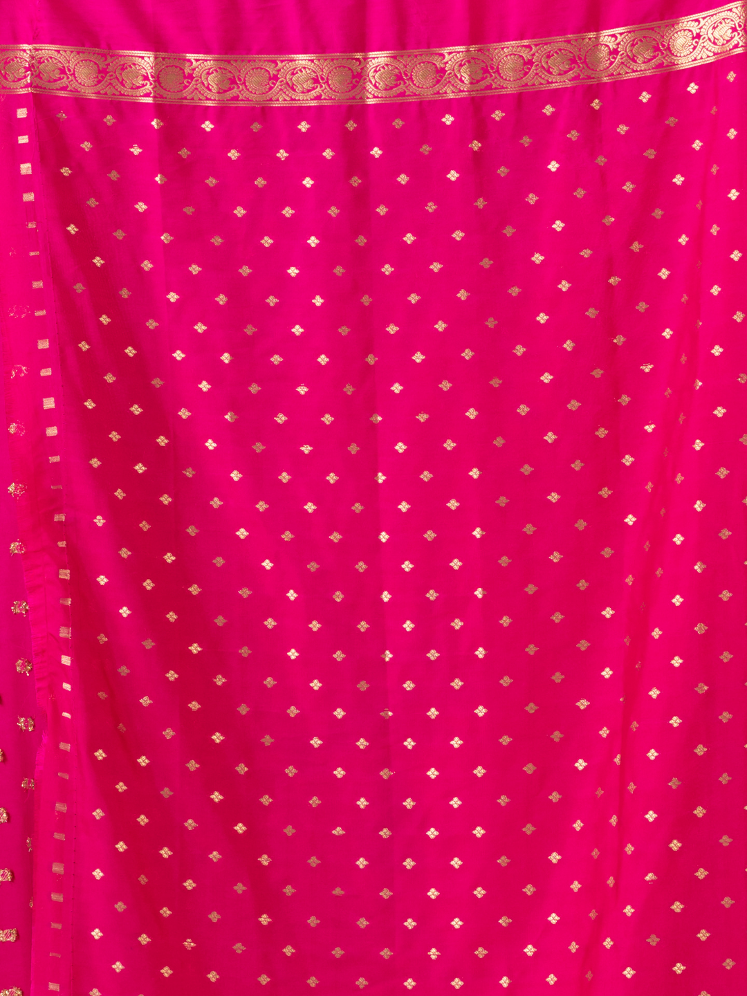 Classic Mysore Semi Silk Saree | Fuchsia Pink