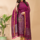 Rani Pink | Handloom Jamdani Linen Unstitched 2-Piece Kurti
