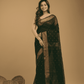 Dark Green Cotton Silk 1000 Butti Jamdani Saree - 006 - indeloom