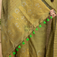 Olive Green Organic Linen 2-Piece Set Kurti & Dupatta (UNSTITCHED) - 006