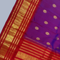 Pure Handwoven Gadwal Silk Saree With Mulberry Purple - 027