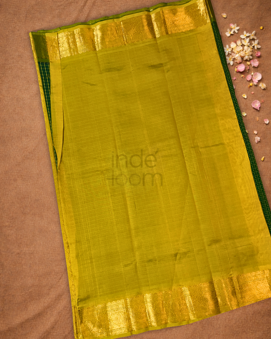 Handloom Handloom Silk Cotton Saree  |  Moss Green