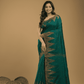 Jamdani Saree With Teal Green - 06 - indeloom