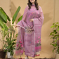 Light Pink Jamdani 2-Piece Set Kurti & Dupatta (UNSTITCHED) -791