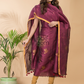 Rose Red 2-Piece Set Kurti & Dupatta (UNSTITCHED) - 062