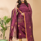 Rose Red 2-Piece Set Kurti & Dupatta (UNSTITCHED) - 062