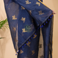 Berry Blue Cotton Linen 2-Piece Set Kurti & Dupatta (UNSTITCHED) - 063