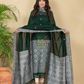 Dark Green Mercerised Cotton Baluchari 2-Piece Set Kurti Dupatta (UNSTITCHED)-887