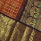 Handwoven Pure Gadwal Silk Saree | Copper Orange