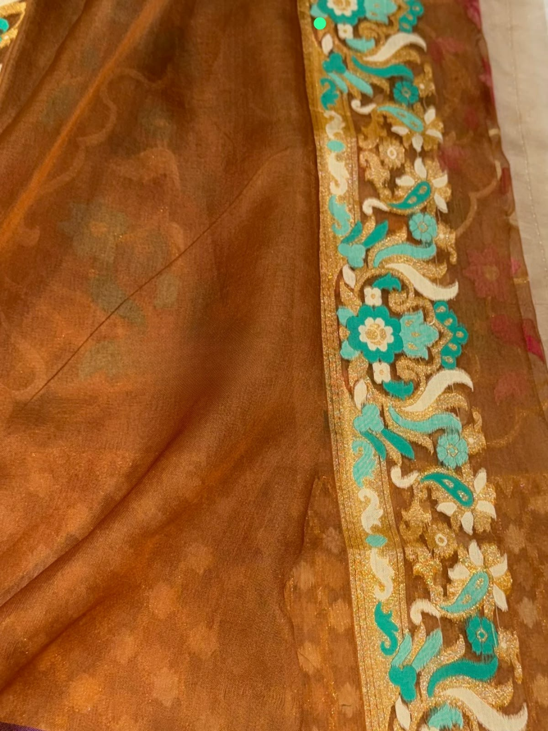 Banarasi Exclusive Ektara Kora JAMDANI Tilfi saree | Brown