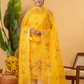Classic Kota Doria Cotton Unstitched 2-Piece Kurti | Marigold Yellow