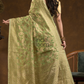 Floral woven design Silk blend Jacquard Saree | Jade Green