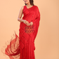 Matka Silk Saree With Classic Red - 137