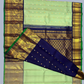 Handwoven Pure Gadwal Silk Saree  |  Sage Green