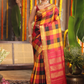 Kanakavalli - Ivory radiance drape with golden pallu and temple Zari
