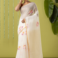 Handwoven Jamdani Muslin Saree | White | All-over Jamdani weaves