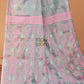 Tissue Jamdani Saree With  Teal Green - 109