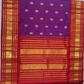Pure Handwoven Gadwal Silk Saree With Mulberry Purple - 027