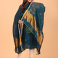 Berry Blue Linen Jamdani 2-Piece Set Kurti & Dupatta (UNSTITCHED) - 056