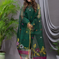 Dark Green Cotton Silk Jamdani 2-Piece Set Kurti & Dupatta (UNSTITCHED) - 106