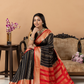 Classic Mysore Semi Silk Saree | Jet Black