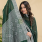 Dark Green Mercerised Cotton Baluchari 2-Piece Set Kurti Dupatta (UNSTITCHED)-887