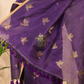 Grape Purple Cotton Linen 2-Piece Set Kurti & Dupatta (UNSTITCHED) - 065