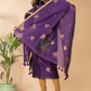 Grape Purple Cotton Linen 2-Piece Set Kurti & Dupatta (UNSTITCHED) - 065