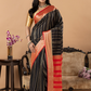 Classic Mysore Semi Silk Saree | Jet Black