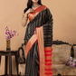 Classic Mysore Semi Silk Saree | Jet Black