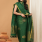 Pine Green color Jamdani 2-Piece Set Kurti & Dupatta (UNSTITCHED) - 144
