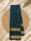 Handwoven Pure Gadwal Silk Saree  |Bottle Green