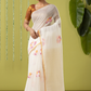 Handwoven Jamdani Muslin Saree | White | All-over Jamdani weaves