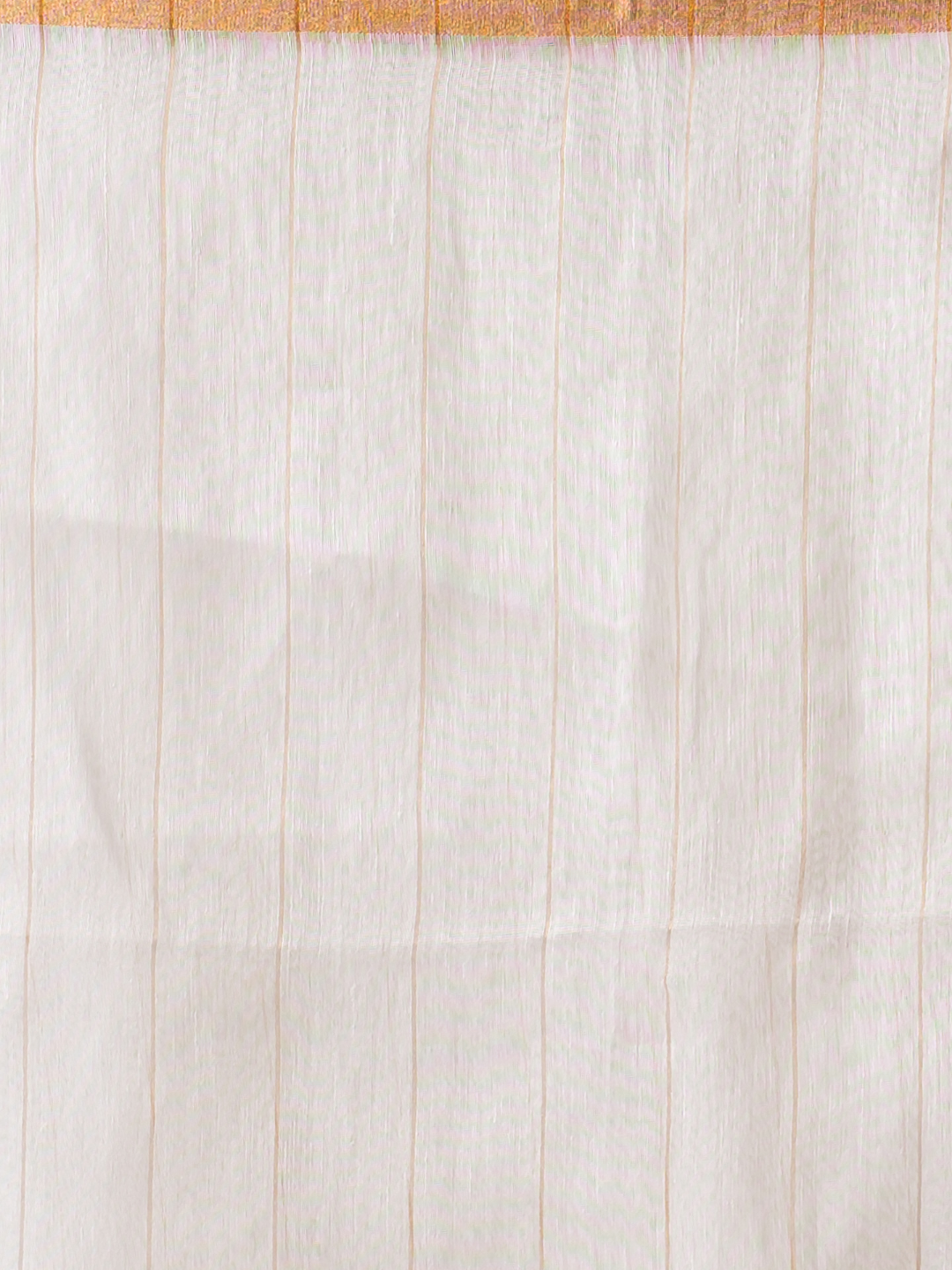 Pure Jamdani Linen Saree | Snow White  and White  | Half and Half style with Contrast Border