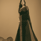 Dark Green Cotton Silk 1000 Butti Jamdani Saree - 006 - indeloom