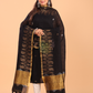 Rich Black Linen Jamdani 2-Piece Set Kurti & Dupatta (UNSTITCHED) - 069