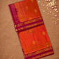 Handloom Korvai Silk Cotton Saree  |  Classic Red