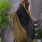 Tissue Silk Saree With True Black - 012