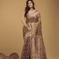 Crepe Pink Tissue Silk Jamdani Saree - 025 - indeloom
