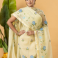 Classic Kota Doria Cotton Unstitched 2-Piece Kurti | Lemon Yellow