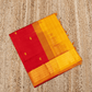 Pure Handloom Korvai Saree | Classic Korvai with small zari buttas | Red and Yellow